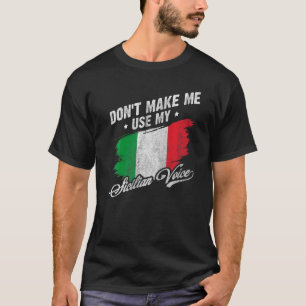 Camiseta Não me faça usar minha voz siciliana Convers da Si