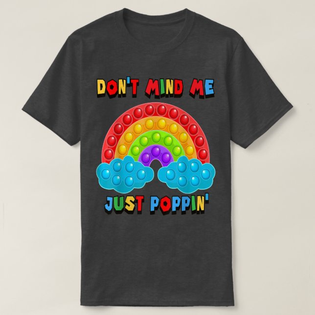 Camiseta Não me importo de apertar o Rainbow Fidget Sensory (Frente do Design)