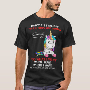 Camiseta Não Me Ofenda Sou Uma Velha Feliz Citação Engraçad