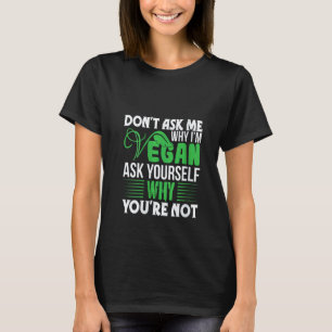 Camiseta Não Me Pergunte Por Que Sou Vegano Pergunte a Si M