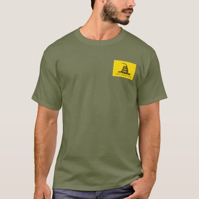 Camiseta Não me pise Gadsden Flag YELLOW KHAKI (Frente)