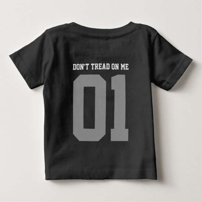 Camiseta Não me pise no Gadsden Flag BLACK YELLOW (Verso)