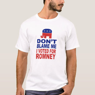 Camiseta Não me responsabilize que eu votei para Romney
