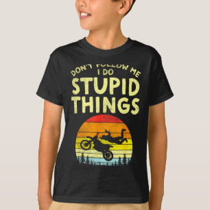 Camiseta Não Me Siga Coisas de Cara Engraçada Motocross Bic
