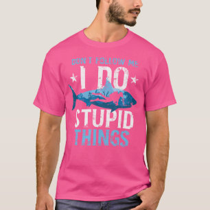Camiseta Não Me Siga Eu Faço Coisas Estúpidas Scuba Mergulh