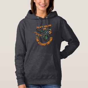 Camiseta não me sigas uma bicicleta de montanha engraçada
