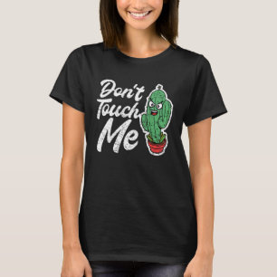 Camiseta Não Me Toquem Mulheres Homens Cacto Planta Fofa Ja