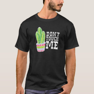 Camiseta Não Me Toquem Mulheres Homens Cacto Planta Fofa Ja