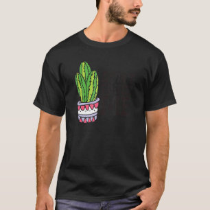 Camiseta Não Me Toquem Mulheres Homens Cacto Planta Fofa Ja