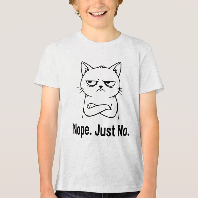Camiseta Não Mesmo, Sem Gato – Presente Divertido  (Frente)