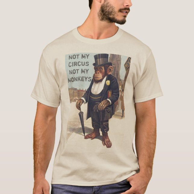 Camiseta não meu circo não meus macacos (Frente)