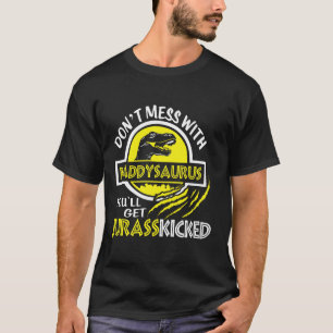 Camiseta Não mexa com Daddysaurus Jurasschutados