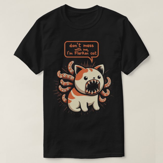 Camiseta Não mexa com o gato (Frente do Design)