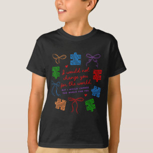 Camiseta Não Mudaria por Nada no Mundo Mãe Mês do Autismo