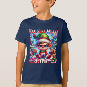 Camiseta Não Muito Feliz Elf De Natal