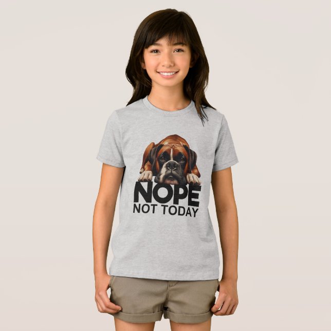 Camiseta Não, não hoje Boxer (Frente Completa)