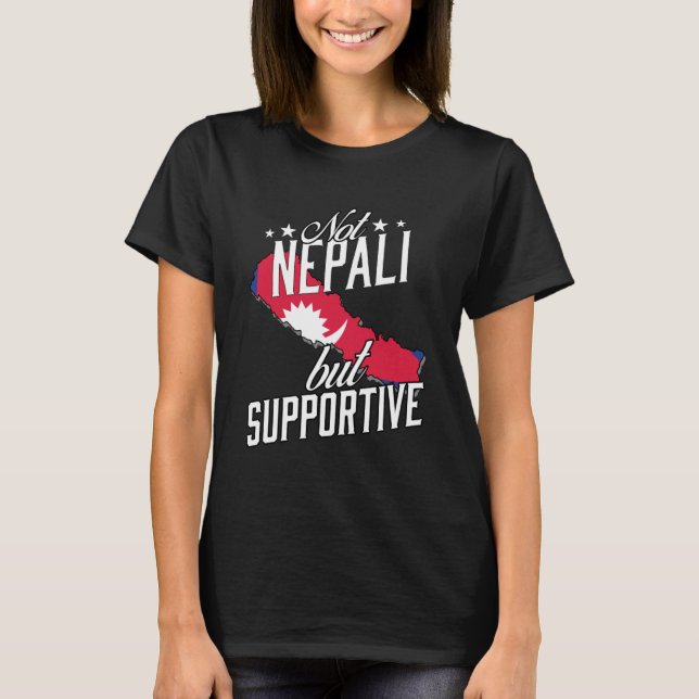 Camiseta Não nepalês, mas nepalês nepalês Viagem turístico  (Frente)