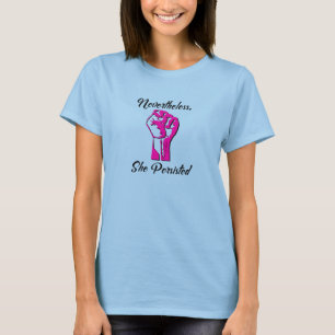 Camiseta Não obstante persistiu o Tshirt cinzento das