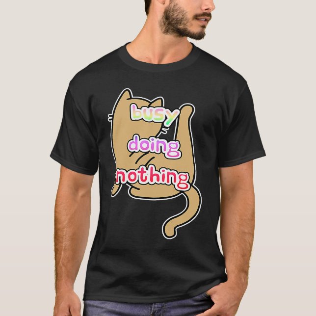 Camiseta Não ocupa cores do arco-íris e gatos (Frente)
