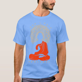 Camiseta Não Odeie Medite Buda Meditação menina