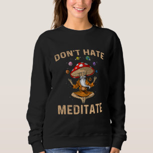 Camiseta Não Odeie Medite Cogumelo Yoga Engraçado