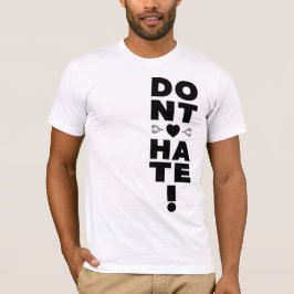 Camiseta Não Odeio em BRANCO