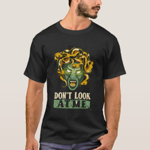 Camiseta Não Olhe Para Mim Medusa Mitologia Gorgons Feminis