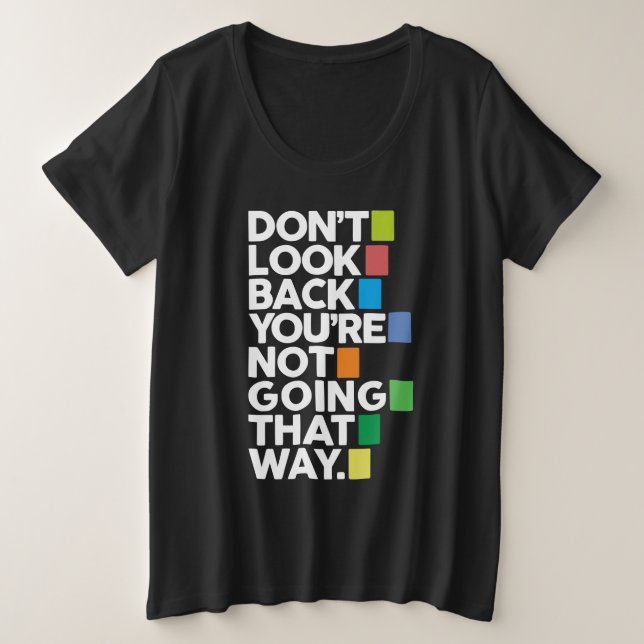 Camiseta Não olhe para trás (Frente do Design)