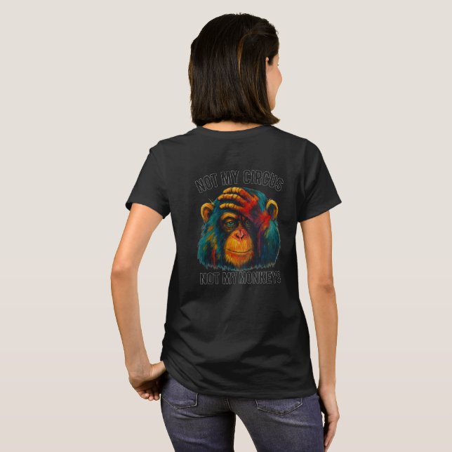 CAMISETA NÃO OS MEUS MACACOS (Parte Traseira Completa)