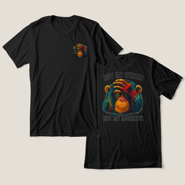 CAMISETA NÃO OS MEUS MACACOS (Design Frente e Verso)