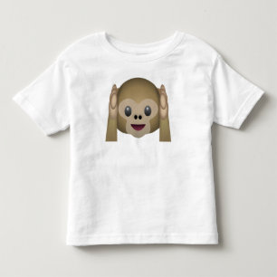 Camiseta Não ouça nenhum macaco mau Emoji