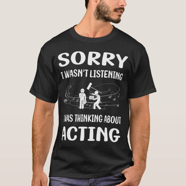 Camiseta Não Ouvir Atriz de Ator em Ação (Frente)