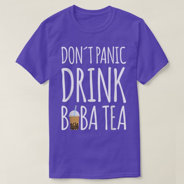 Camiseta Não Pânico Beba Boba Tea Bubble Tea (Frente do Design)