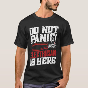 Camiseta Não Pânico Elétrico Está Aqui Eletrônico