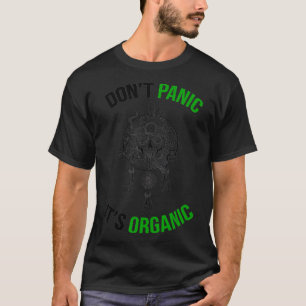 Camiseta Não Pânico Seu Movimento Hippie De Apoio Orgânico