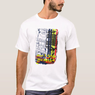 Camiseta não pare a imagem afetada música do grunge
