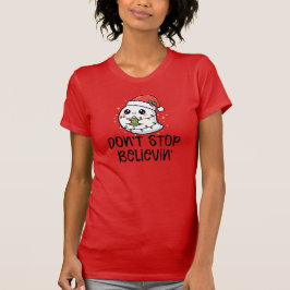 Camiseta Não Pare de Acreditar, Fantasma de Natal