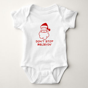 Camiseta Não pare de acreditar   Macacão engraçado do Papai