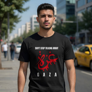 Camiseta Não pare de falar sobre Gaza