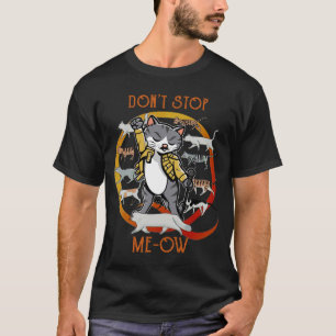 Camiseta Não pare de mijar Freddie Purrcury, Gato Engraçado
