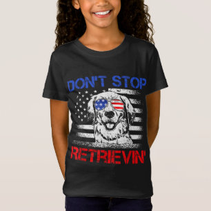 Camiseta Não pare de recuperar a bandeira americana 4 de ju