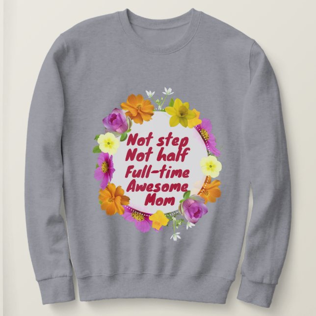 Camiseta Não passo nem meio cheio de tempo incrível Mãe Ado (Frente do Design)