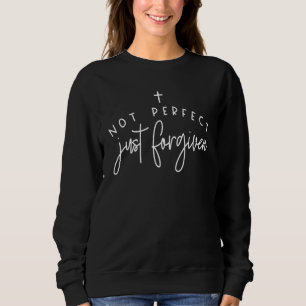 Camiseta não perfeito, apenas perdoada equipe cristã jesus