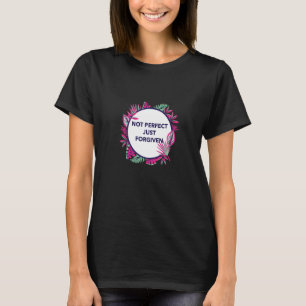 Camiseta não perfeito apenas perdoado cristão jesus