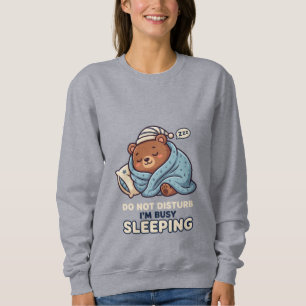 Camiseta Não Perturbe Estou Ocupado Dormindo Fofo Dormindo