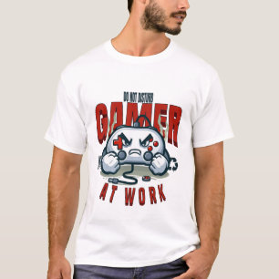 Camiseta Não perturbe o jogador no trabalho
