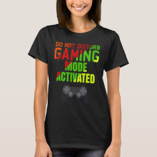 Camiseta Não perturbe os jogos ativados no modo de jogos