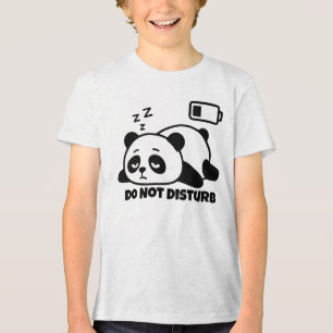 Camiseta Não Perturbe Panda Dormindo Fofo Preguiçoso Engraç