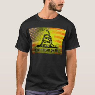 Camiseta Não pise em mim a bandeira americana da bandeira
