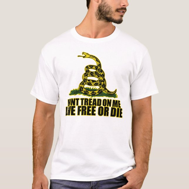 Camiseta Não pise em mim - livre vivo nem não morra (Frente)